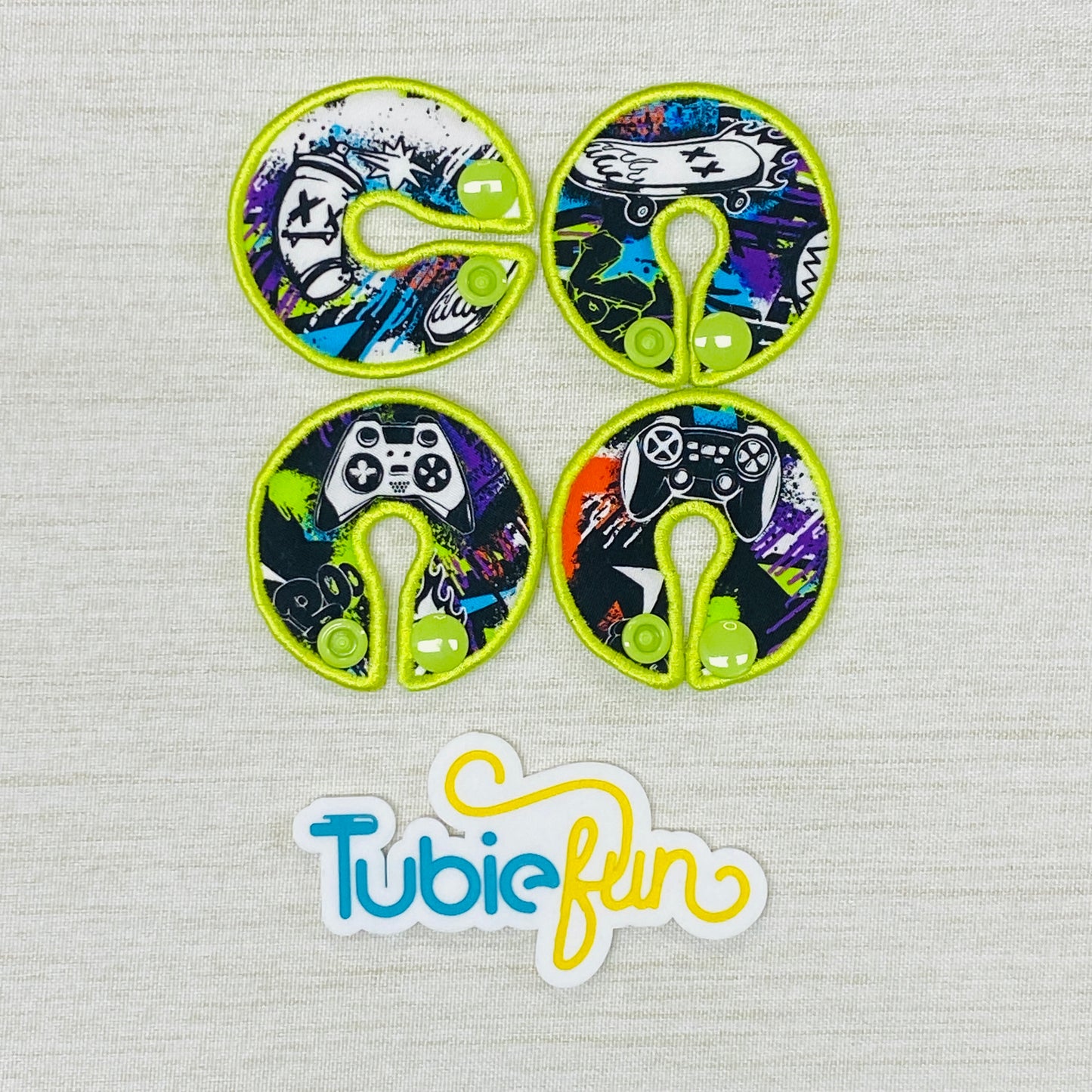 G-Tube Button Pad Cover - Graffiti