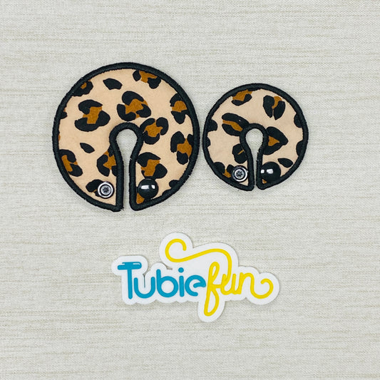 Mixed G-Tube Button Pad Covers - Leopard Spot