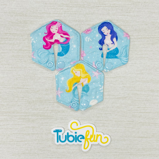 Hexagon G-Tube Button Pad Cover - Mermaids