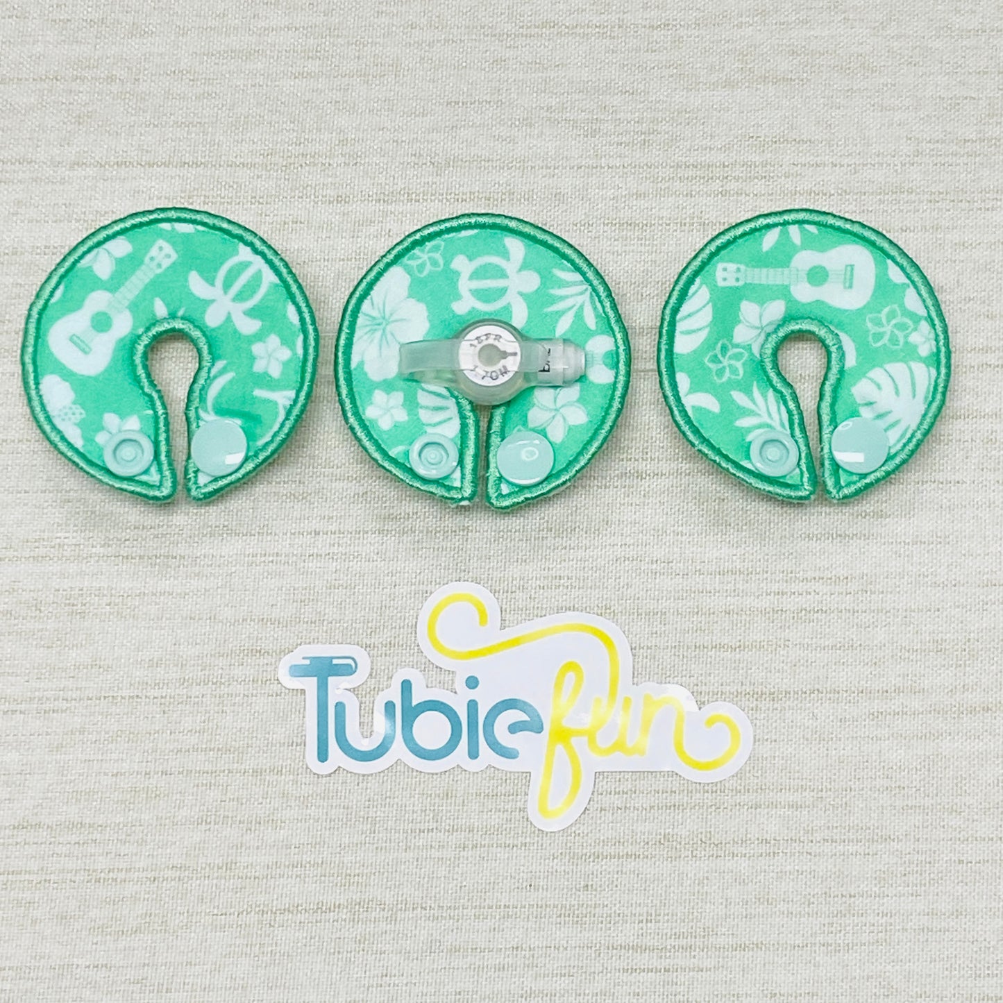 G-Tube Button Pad Cover - Summer on Green