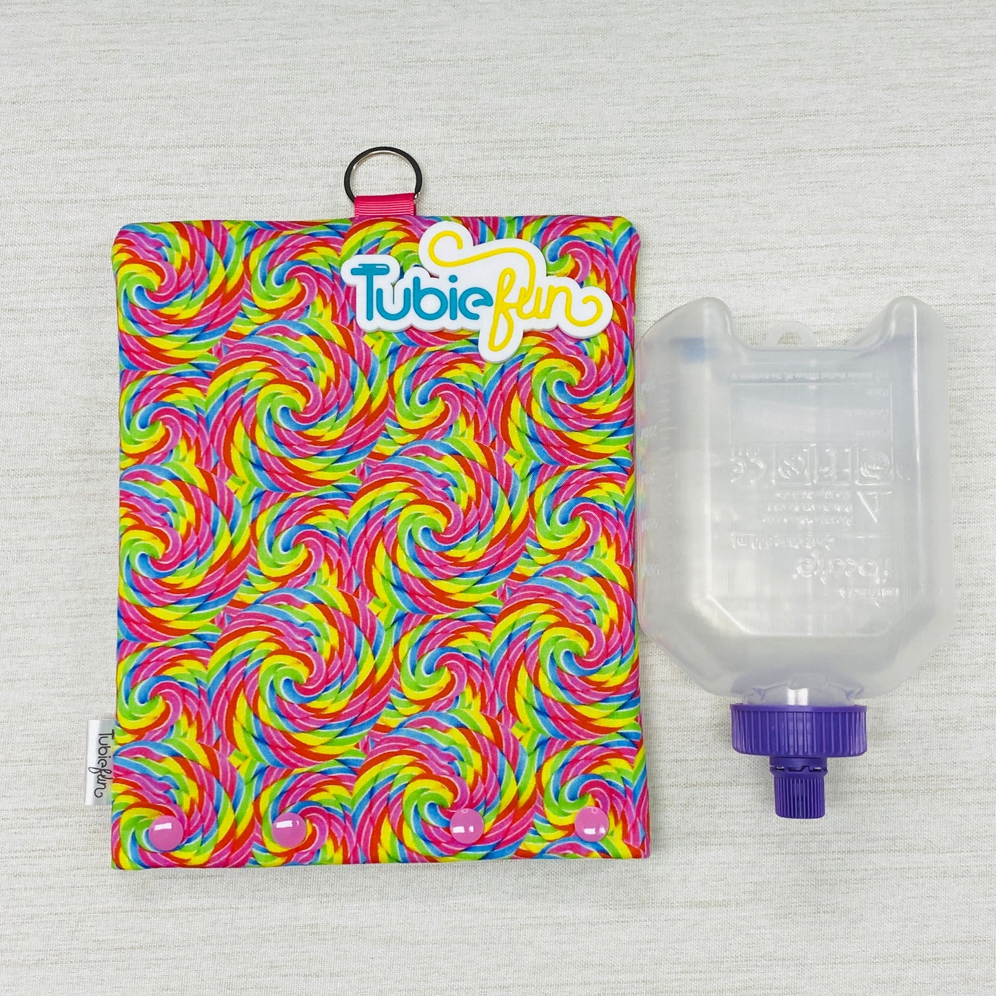 Insulated Milk Bag Suitable for 500ml Flocare Bottle in - Candy Swirls