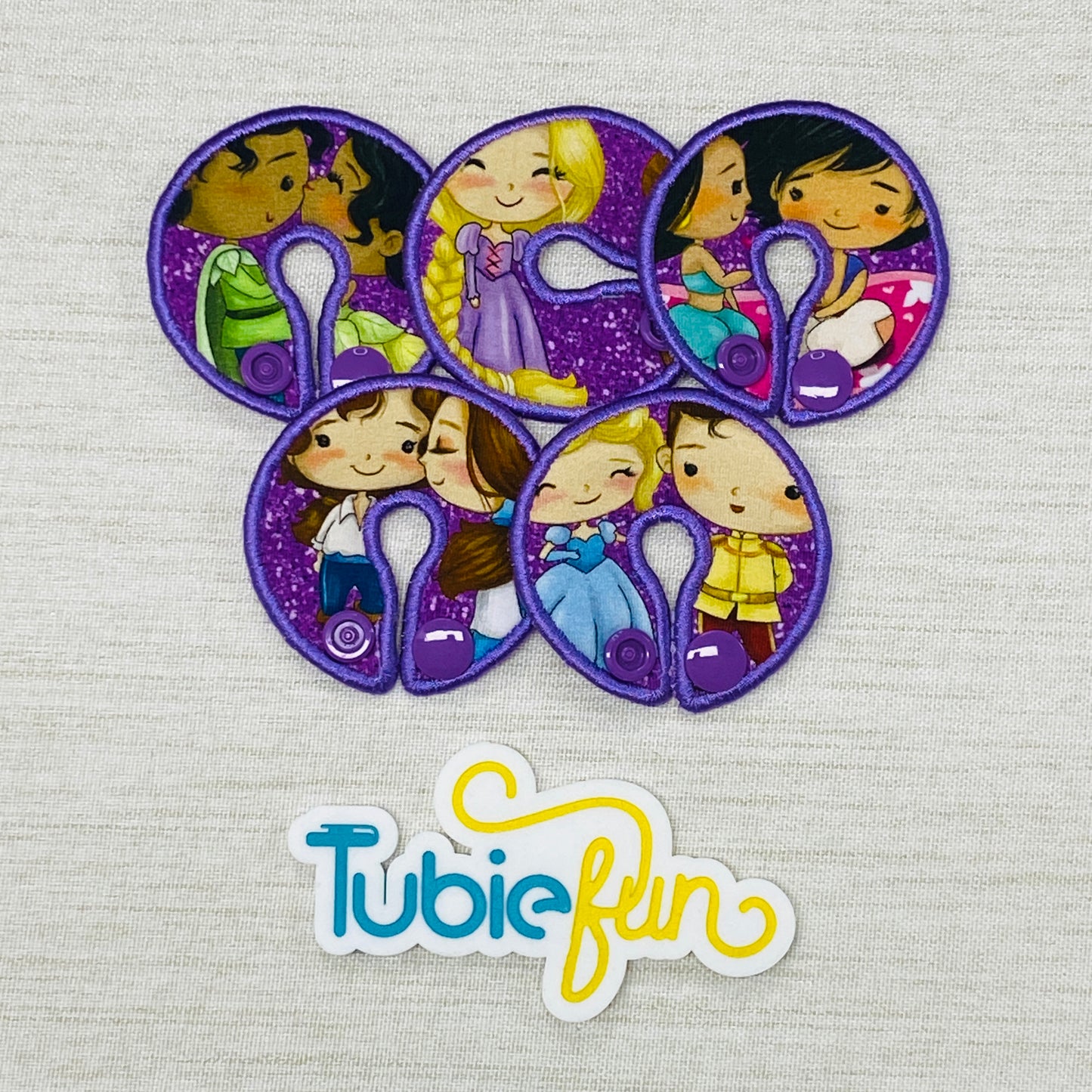 G-Tube Button Pad Cover - Princesses