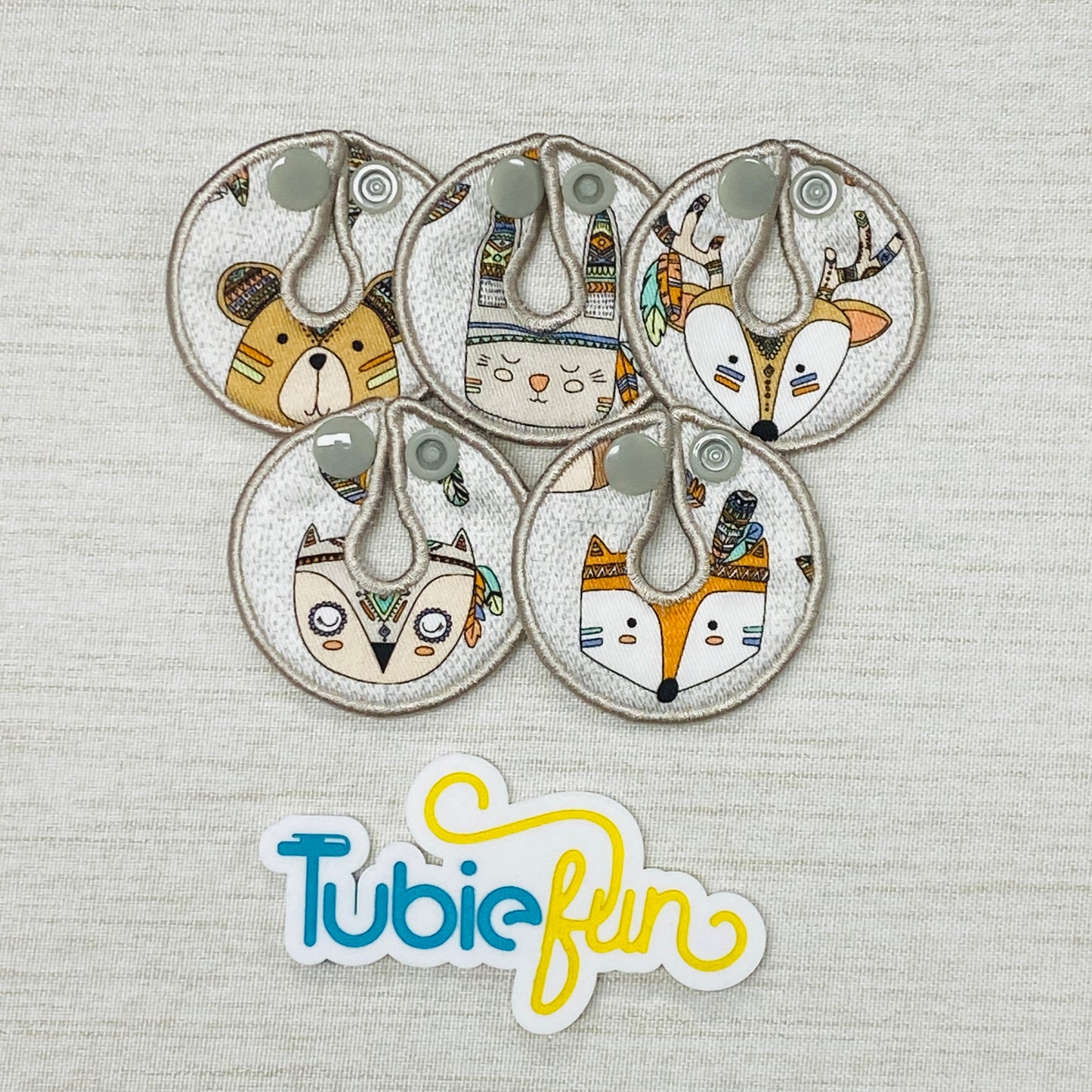 G-Tube Button Pad Cover - Native Animals