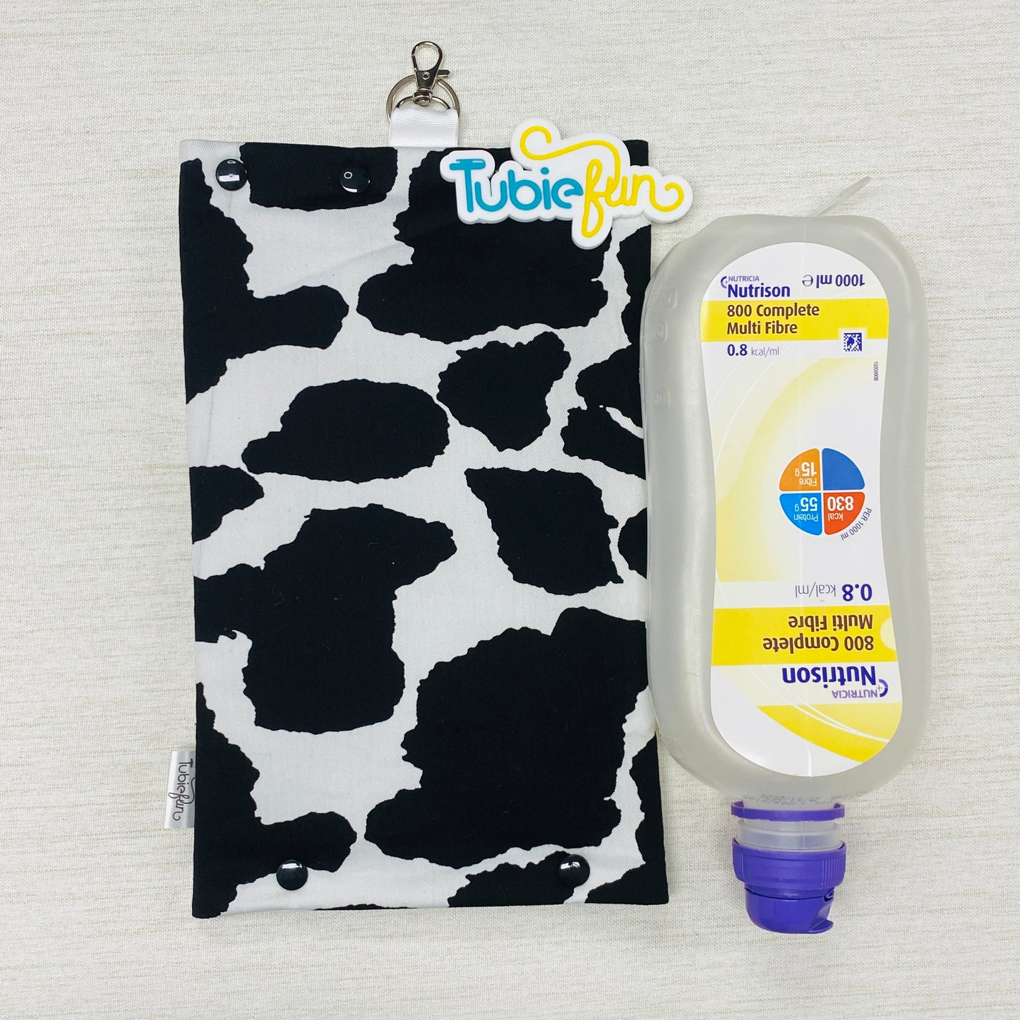 Insulated Milk Bag Suitable for 1L Flocare and 500ml Flexitaners - Cow Print