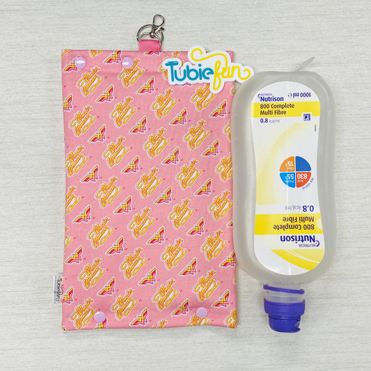 Insulated Milk Bag Suitable for 1L Flocare Bottle - Wonder Woman on Pink