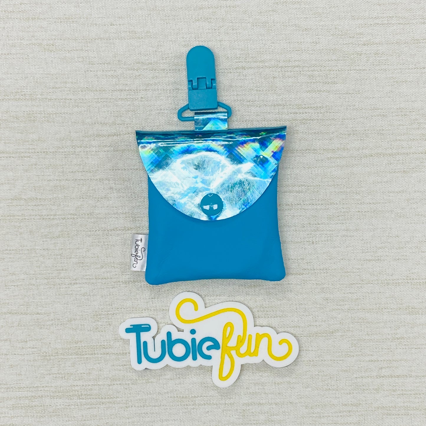 Tubing Pouch - Holographic Blue on Blue