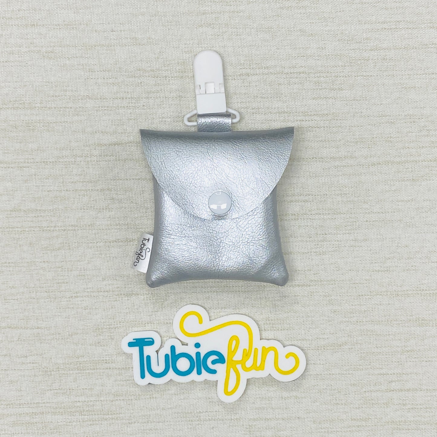 Tubing Pouch - Textured Silver