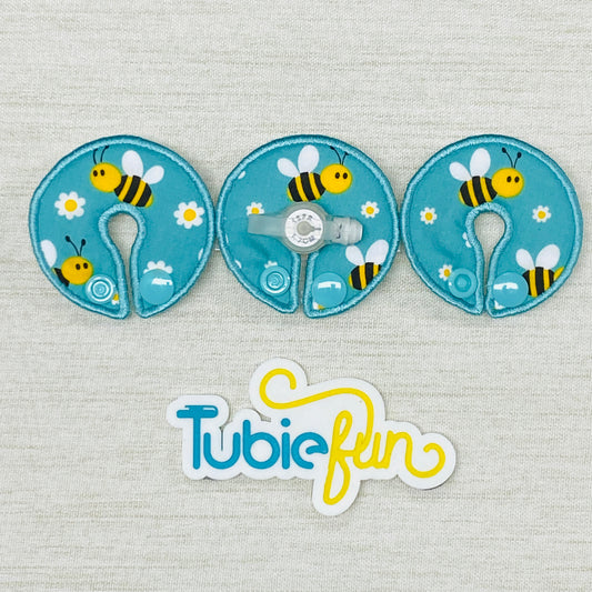 G-Tube Button Pad Cover - Bees