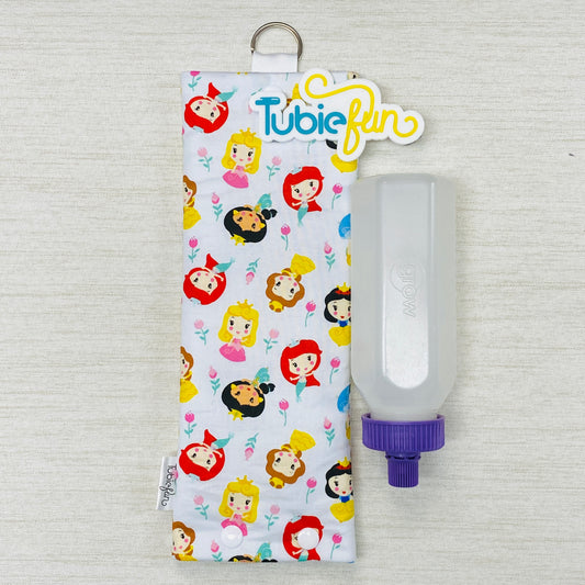 Insulated Milk Bag Suitable for 250ml Bottle in - Cartoon Princesses on White