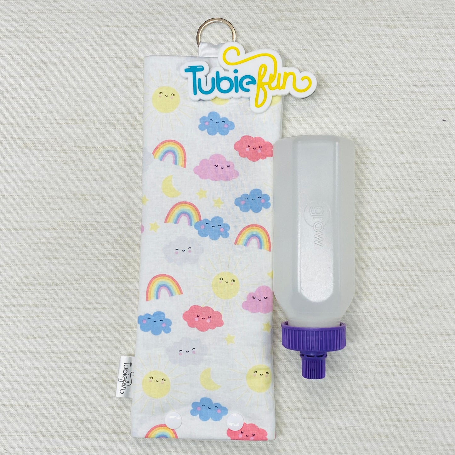 Insulated Milk Bag Suitable for 250ml Bottle in - Clouds and Rainbows