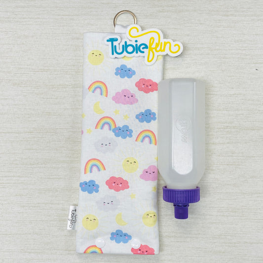 Insulated Milk Bag Suitable for 250ml Bottle in - Clouds and Rainbows