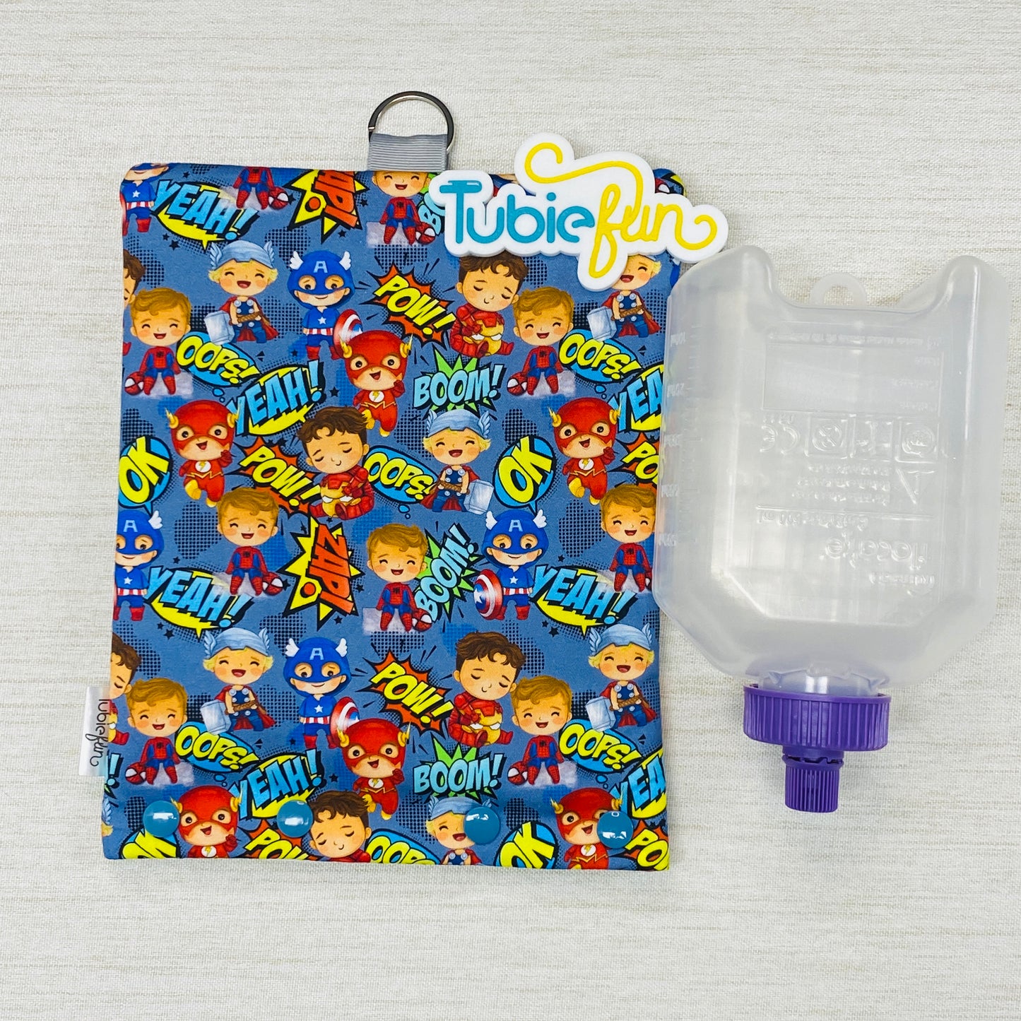 Insulated Milk Bag Suitable for 500ml Flocare Bottle in - Hero's on Blue