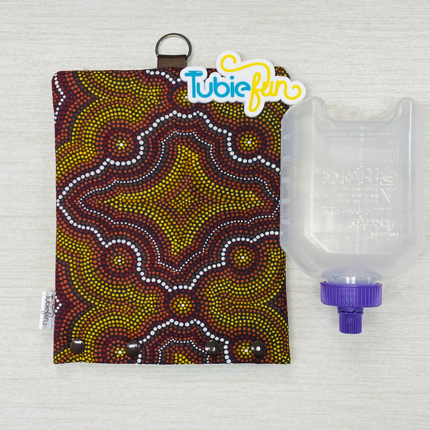 Insulated Milk Bag Suitable for 500ml Flocare Bottle in - Indigenous on Brown