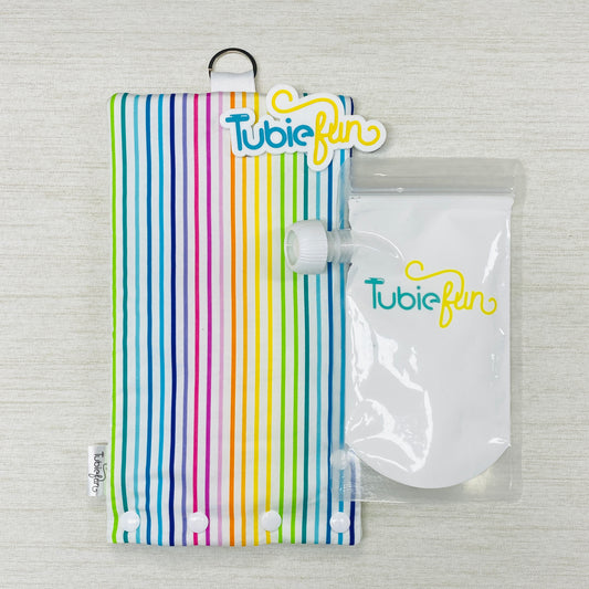 Insulated Milk Bag Suitable for Reusable Pouches - Coloured Stripes