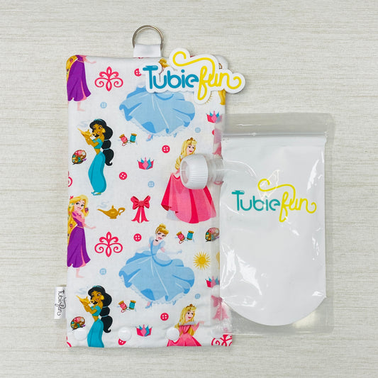 Insulated Milk Bag Suitable for Reusable Pouches - Princesses on White