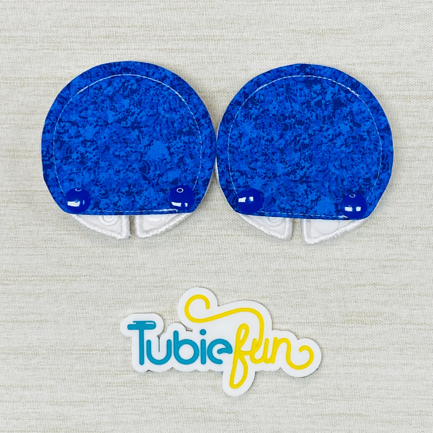 Covered Button Pad - Blue Speckles