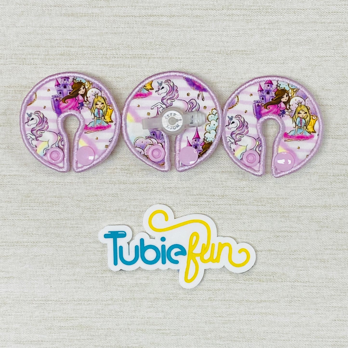 G-Tube Button Pad Cover - Princesses and Unicorns