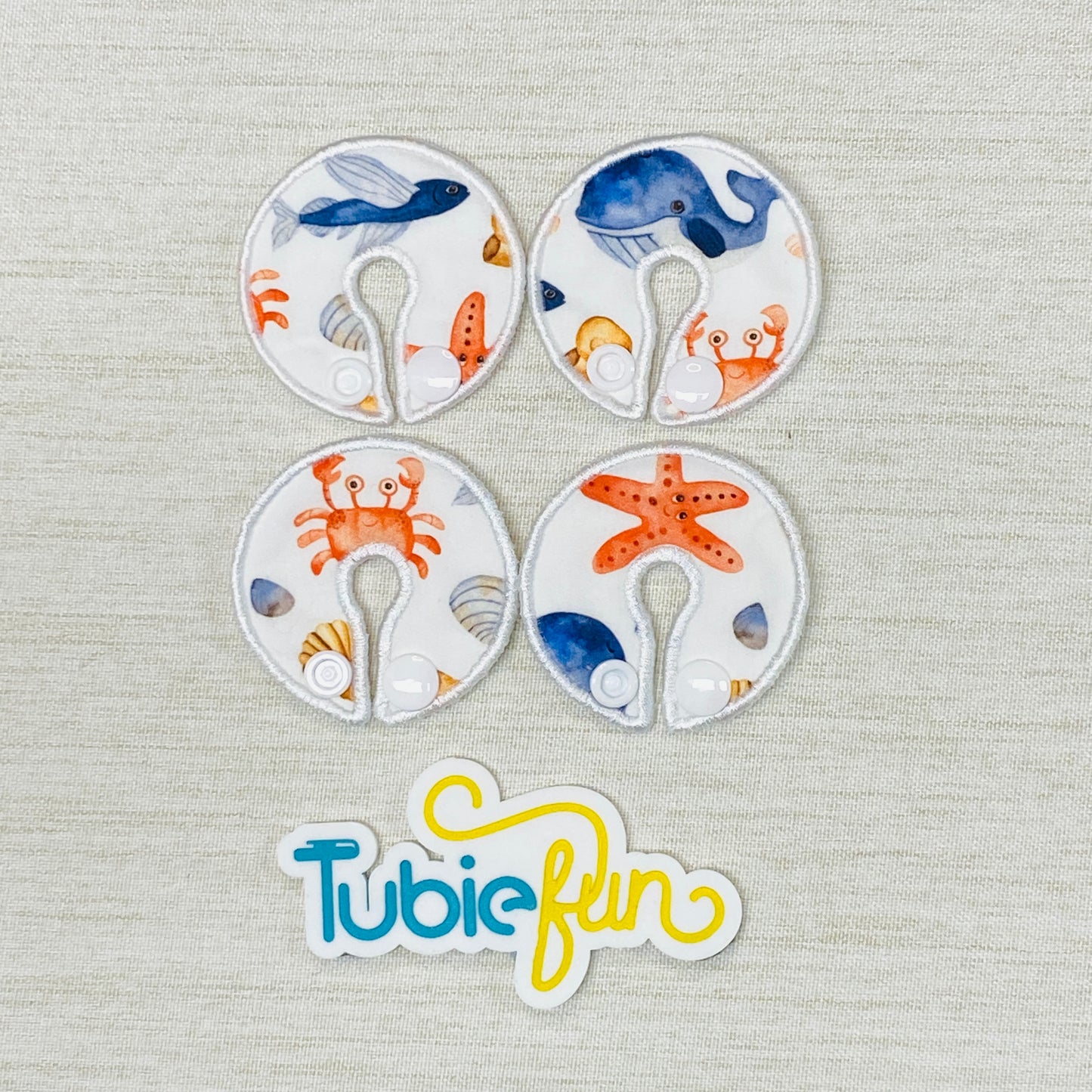 G-Tube Button Pad Cover - Sea Creatures