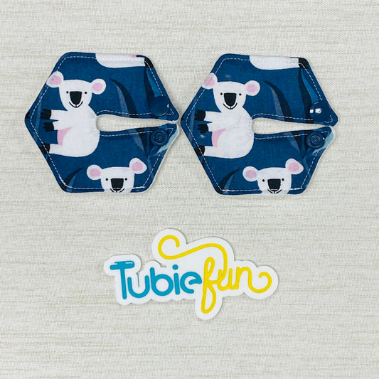 Hexagon G-Tube Button Pad Cover - Koala