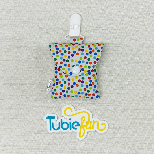 Neoprene Tubing Pouch - Mini Coloured Dots