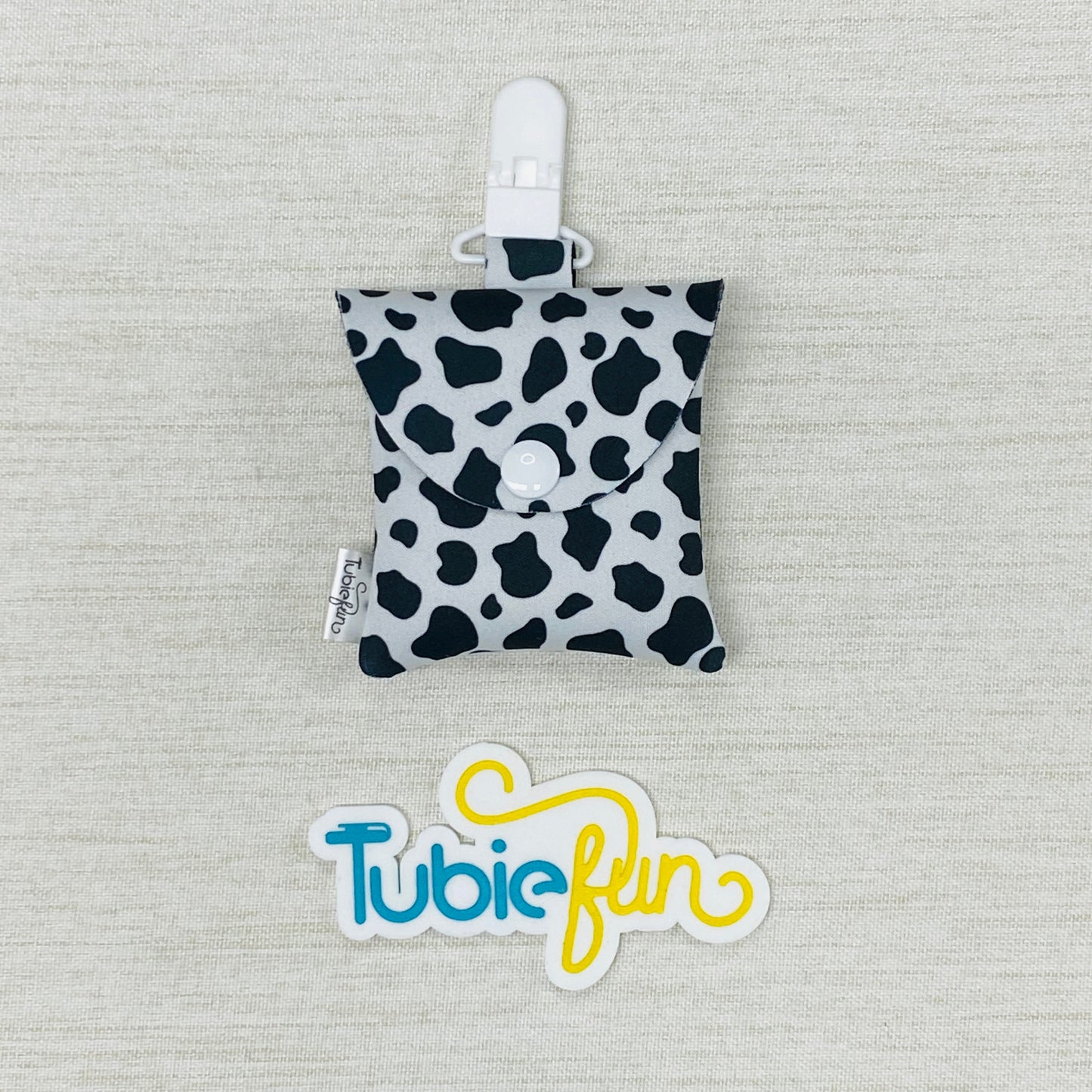 Neoprene Tubing Pouch - Cow Print