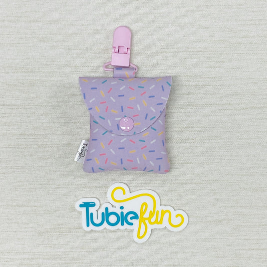 Neoprene Tubing Pouch - Sprinkles on Pink