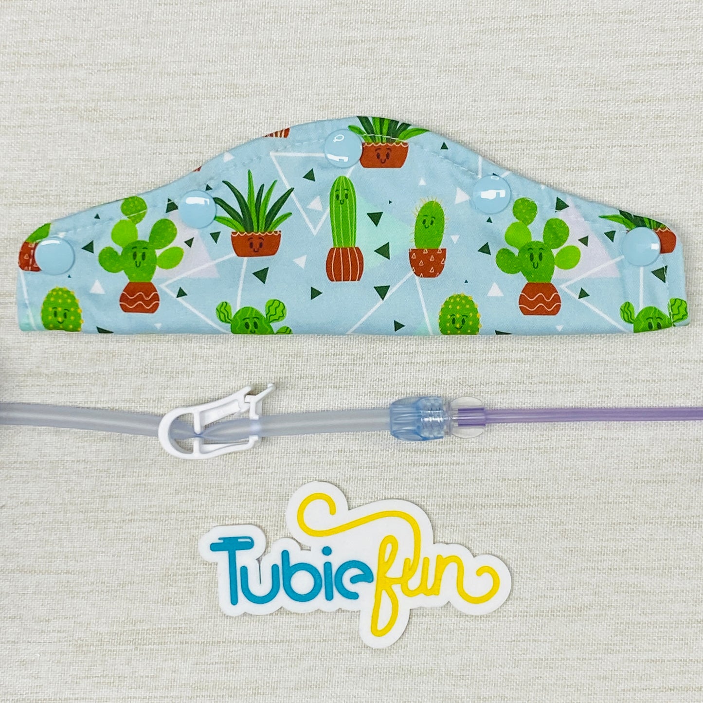 Large Feeding Tube Connection Cover - Smiling Cactus