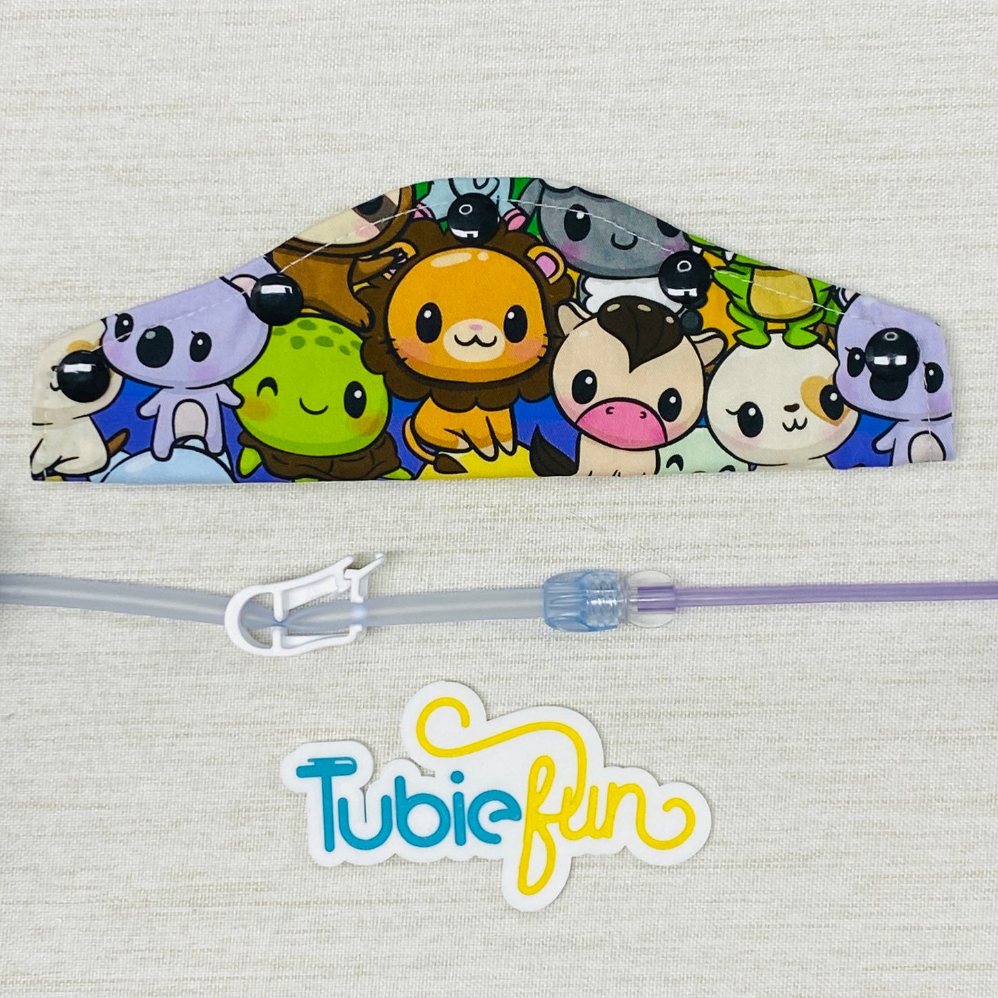 Large Feeding Tube Connection Cover - Cute Animals