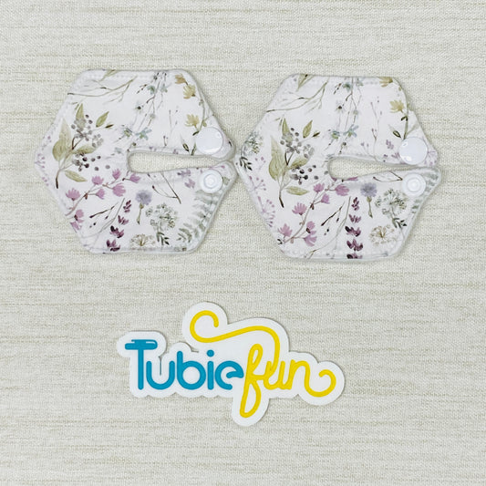 Hexagon G-Tube Button Pad Cover - Flowers