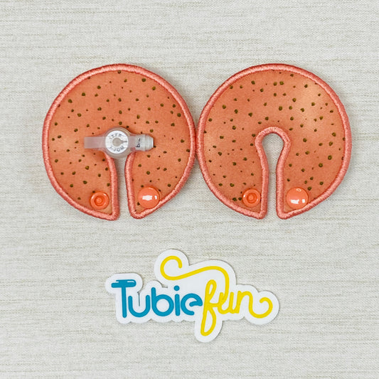 Button Pad Cover Large - Dots on Peach