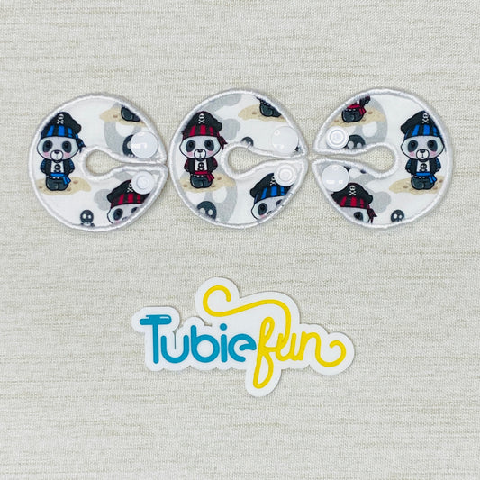 G-Tube Button Pad Cover - Pirate Pandas