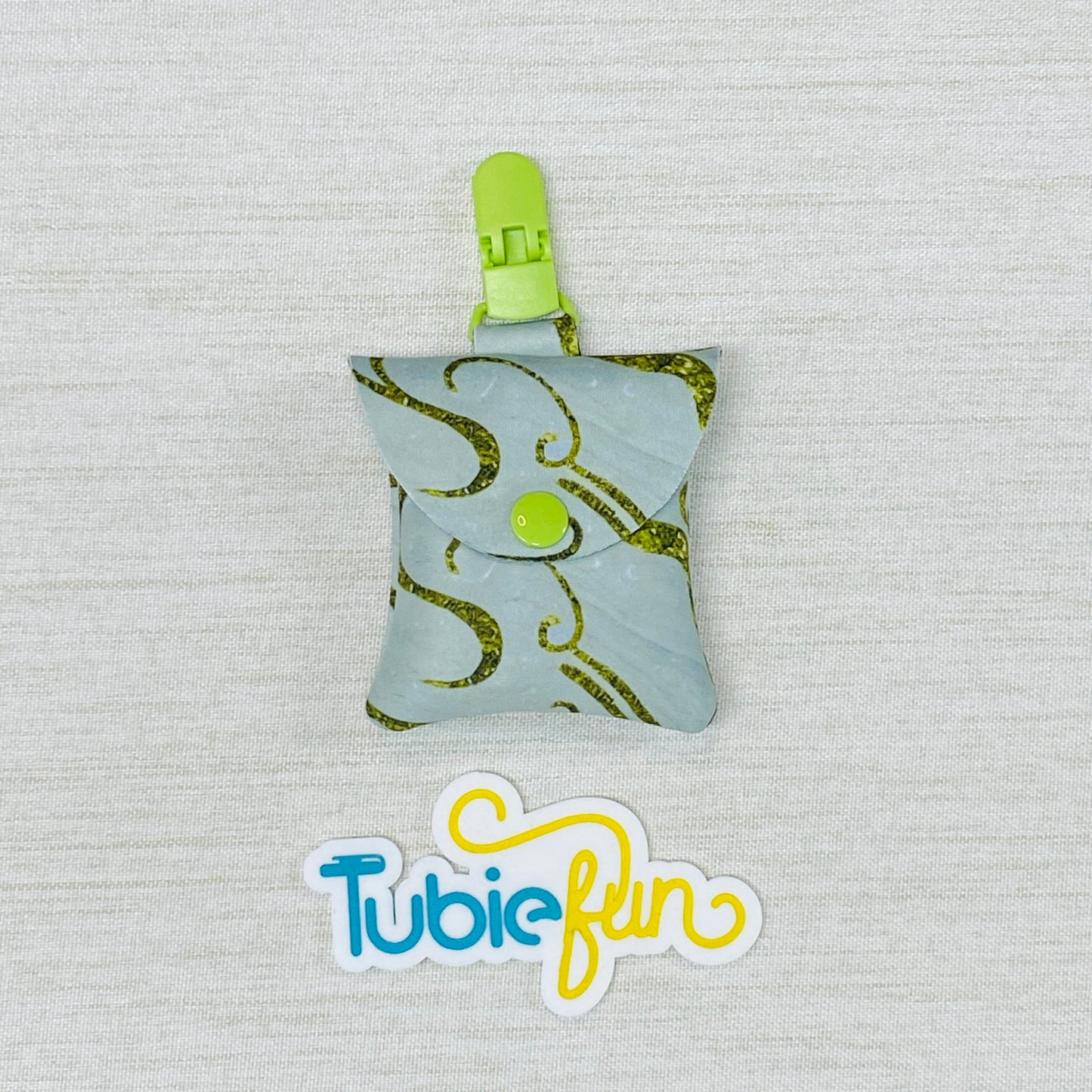 Neoprene Tubing Pouch - Green Swirl