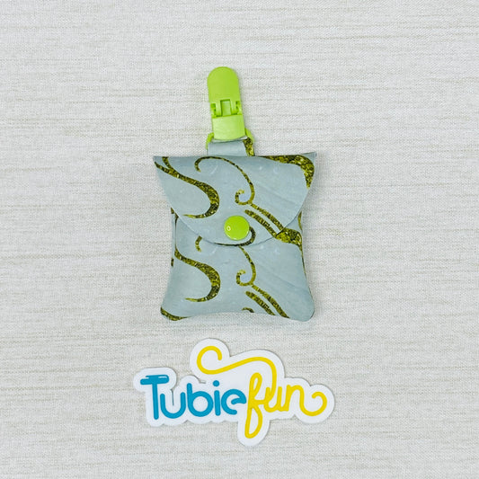 Neoprene Tubing Pouch - Green Swirl