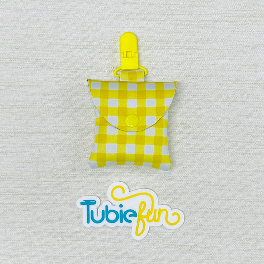 Neoprene Tubing Pouch - Yellow Gingham
