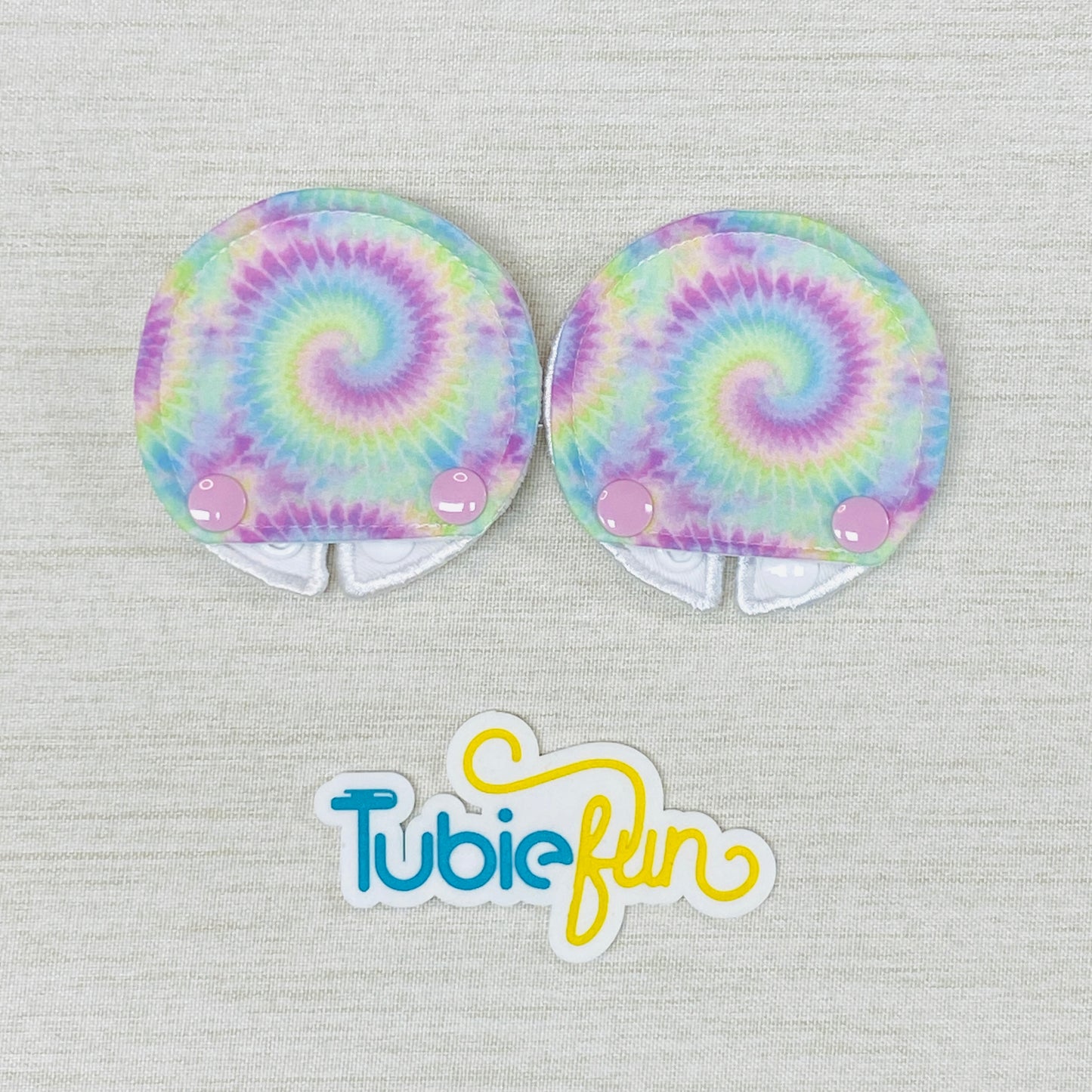 Covered Button Pad - Tie Dye Swirl