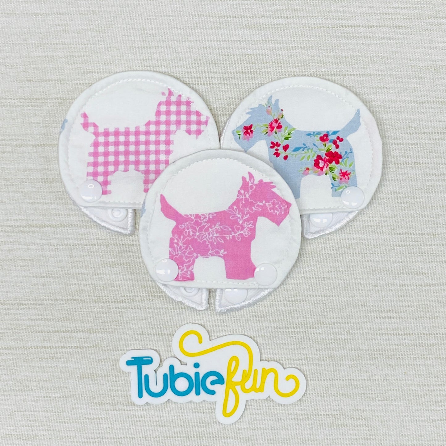 Covered Button Pad - Scottish Dogs