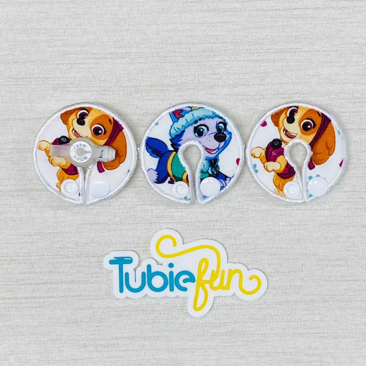 G-Tube Button Pad Covered Pad - Girl Pups