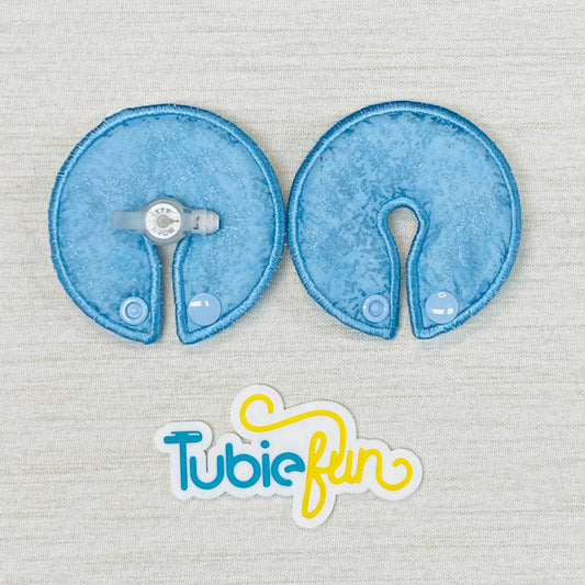 Button Pad Cover Large - Light Blue Shimmer