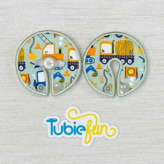 Button Pad Cover Large - Construction on Green