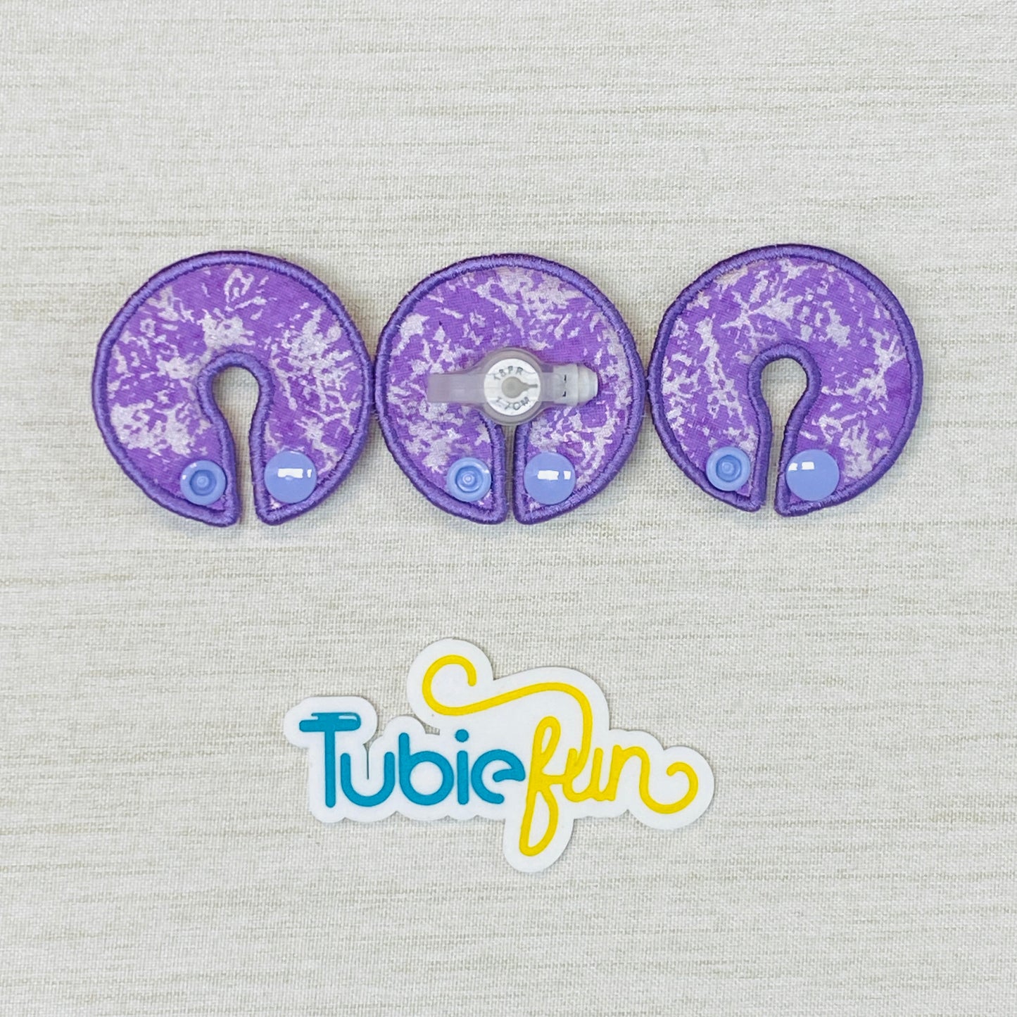 G-Tube Button Pad Cover - Purple Shimmer