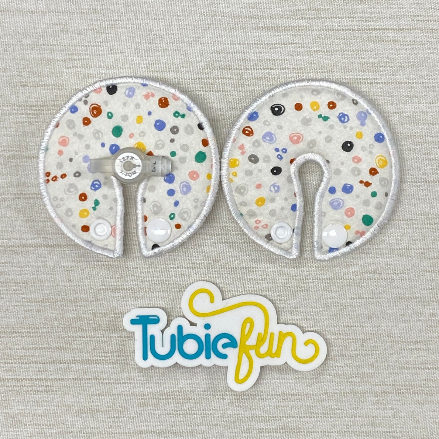 Button Pad Cover Large - Colourful Dots