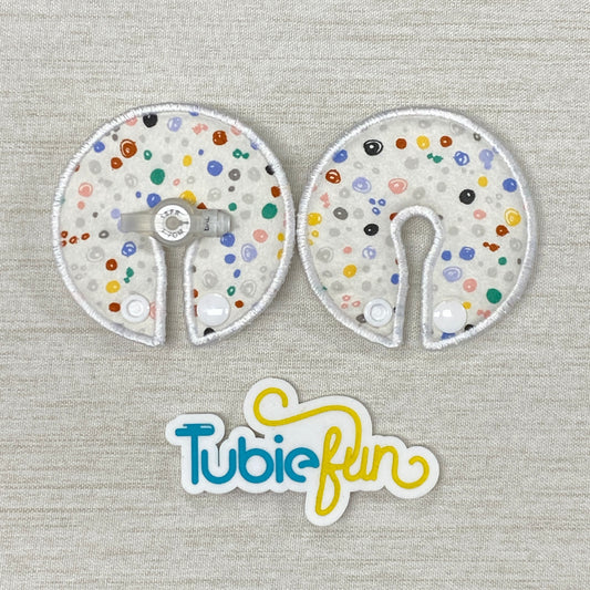 Button Pad Cover Large - Colourful Dots