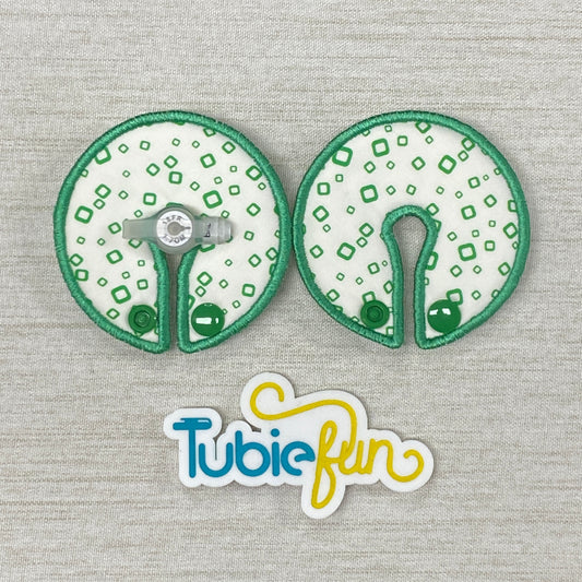 Button Pad Cover Large - Green Squares