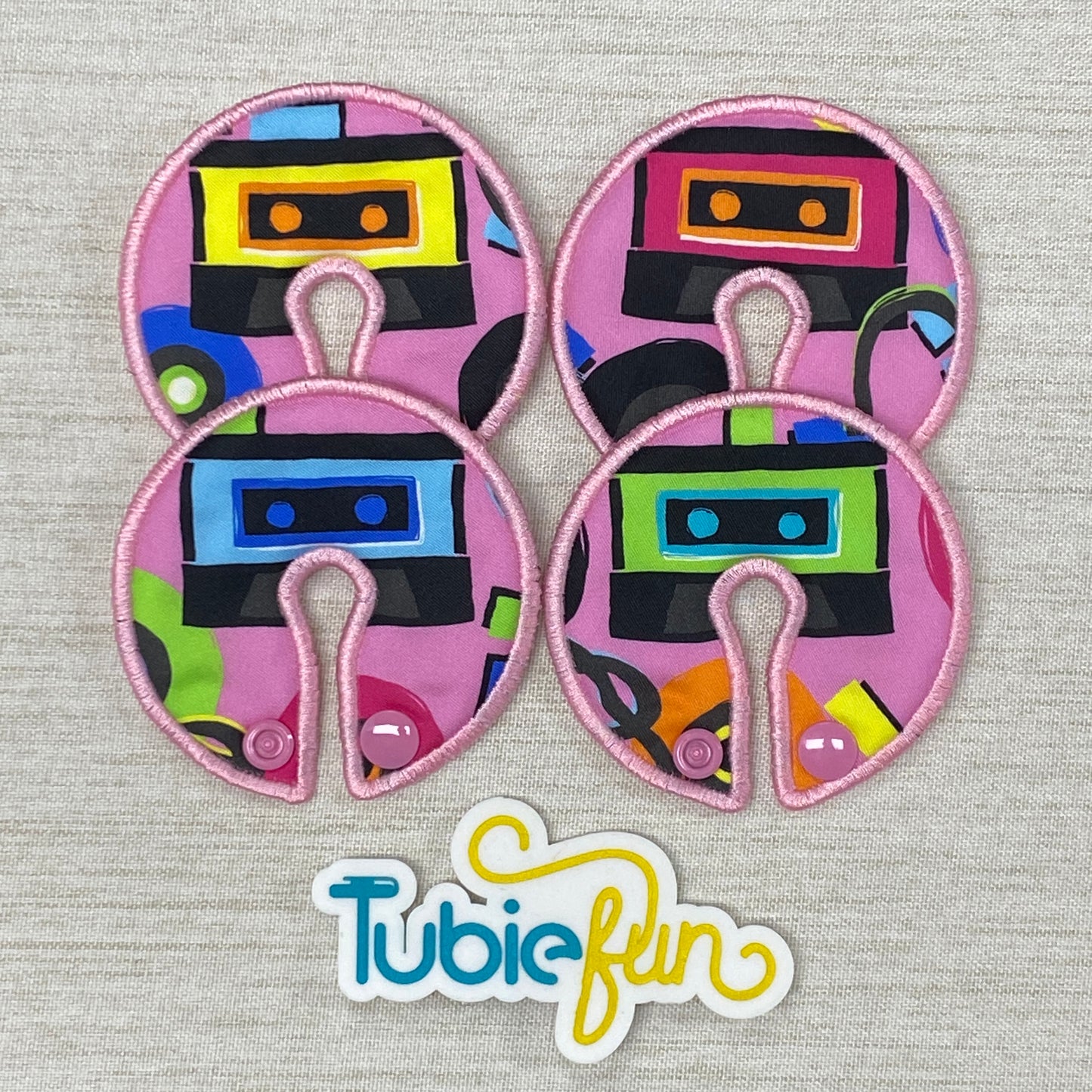 Button Pad Cover Large - Retro Tapes