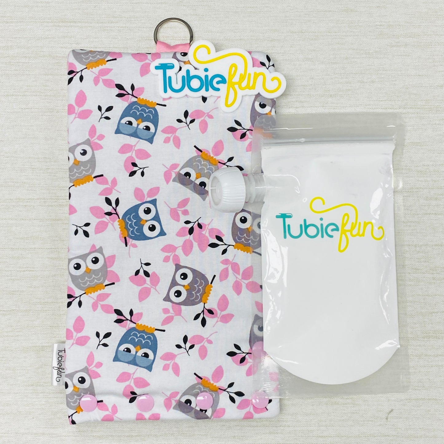 Insulated Milk Bag Suitable for Reusable Pouches - Owls on White