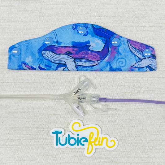 Large Feeding Tube Connection Cover - Whales