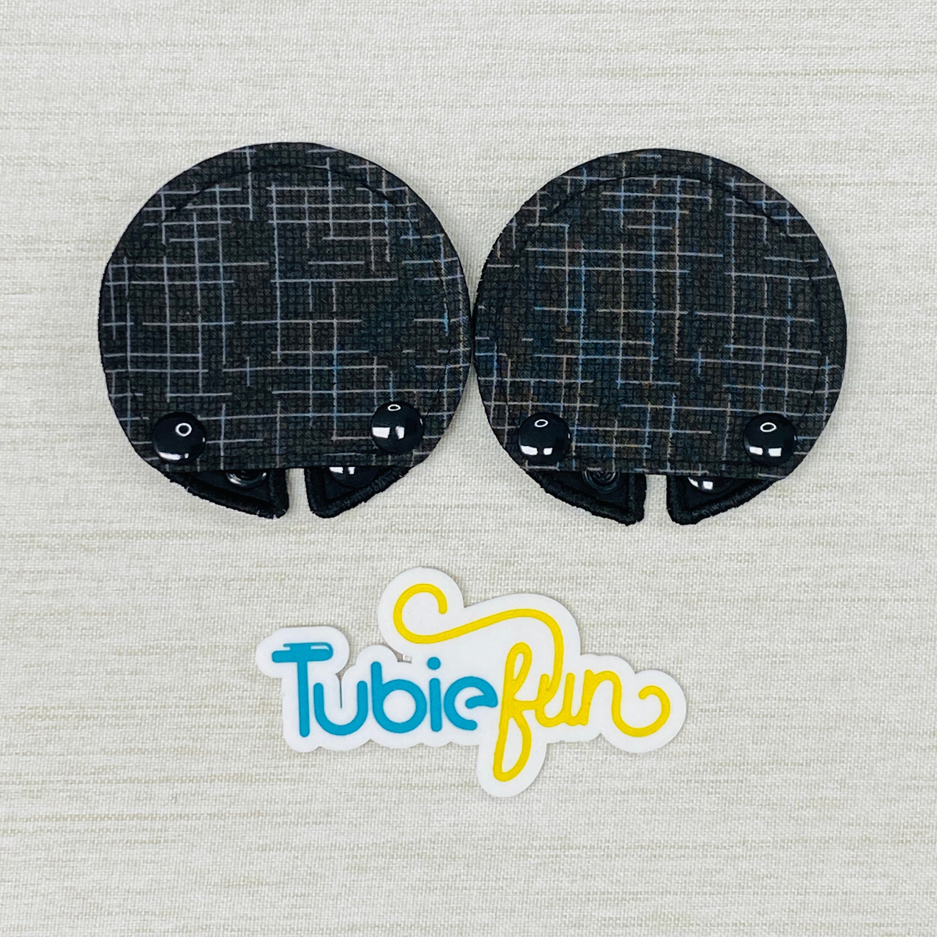 Covered Button Pad - Black Patterned – Tubie Fun