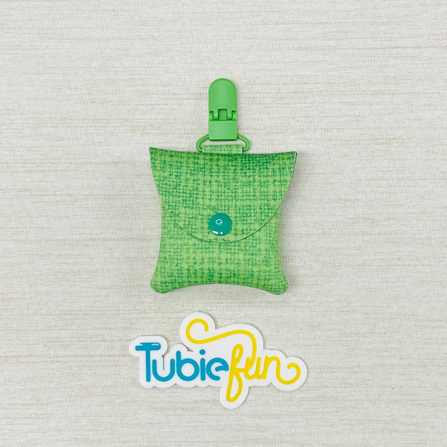 Neoprene Tubing Pouch - Green Patterned