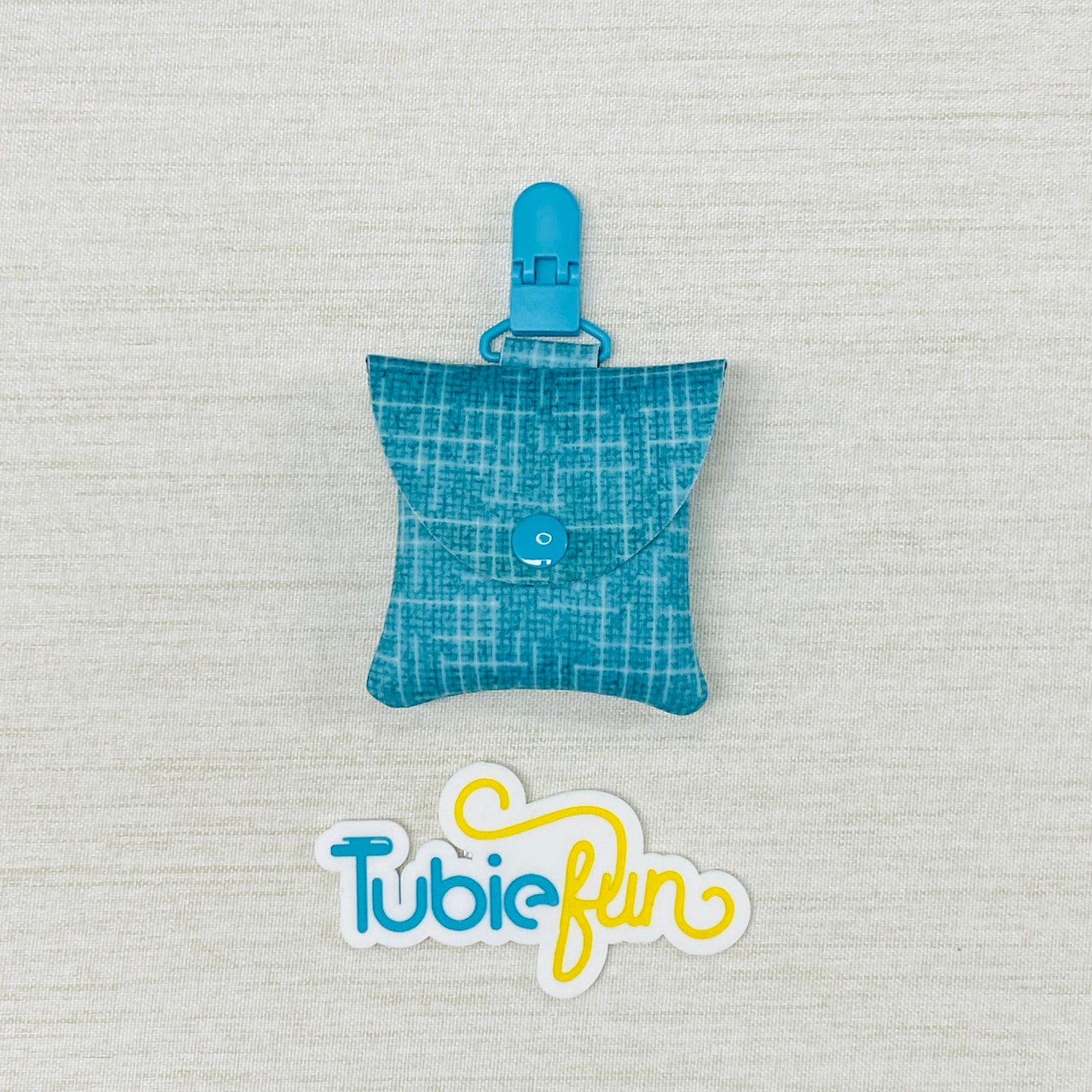 Neoprene Tubing Pouch - Blue Patterned