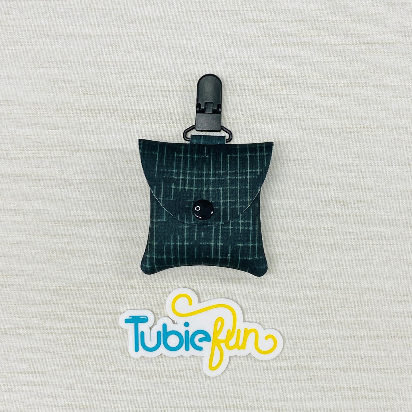 Neoprene Tubing Pouch - Black Patterned